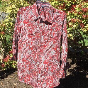 Tommy Hilfger Burgundy Floral Long Sleeve Tunic